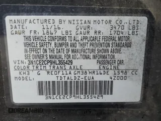 2017 Nissan Note SL с VIN 3N1CE2CP9HL355429, выставлен на аукционе Copart как лот 89268825 с пробегом 105 419 миль миль и Списание • Salvage title. История ставок и продаж доступна на DreamBid. Изображение 12.