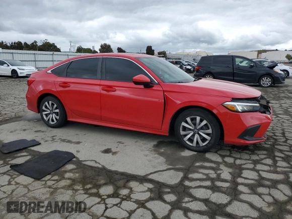 2022 Honda Civic LX z VIN 2HGFE2F2XNH528522, wystawiony jako Copart lot #53496375 z przebiegiem 47 127 mil mil oraz Szkoda całkowita • Salvage title. Historia ofert i sprzedaży dostępna na DreamBid. Obrazek 4.