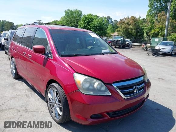 2006 Honda Odyssey EX-L with VIN 5FNRL38756B442865, listed as a IAAI auction lot 42115076 with 183,208 mi miles. Bid and sale history available at carsss.com. Image 1.