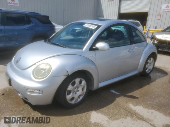 2002 Volkswagen Beetle GLS with VIN 3VWCB21C32M410168, listed as a Copart auction lot 55098545 with 166,410 mi miles and Salvage title. Bid and sale history available at DreamBid. Image 1.
