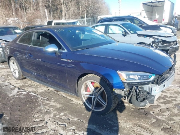 2018 Audi S5 Coupe Prestige with VIN WAUR4AF52JA055241, listed as a IAAI auction lot 41377422 with NaN miles. Bid and sale history available at carsss.com. Image 1.