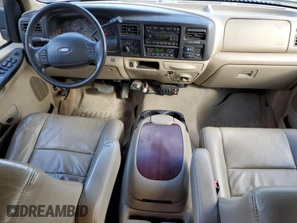 2005 Ford Excursion Limited with VIN 1FMNU43S25EB45643, listed as a Copart auction lot 44192835 with 153,622 mi miles and Salvage title. Bid and sale history available at DreamBid. Image 8.