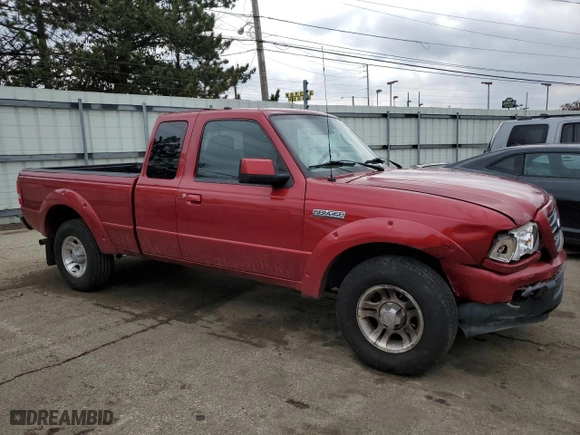 2008 Ford Ranger XLT with VIN 1FTYR44U18PA96768, listed as a Copart auction lot 47050465 with 124,219 mi miles and Salvage Title. Bid and sale history available at carsss.com. Image 4.