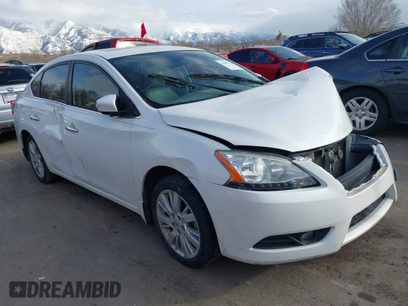 2014 Nissan Sentra S with VIN 3N1AB7APXEL655136, listed as a IAAI auction lot 41597149 with 98,706 mi miles and . Bid and sale history available at DreamBid. Image 1.