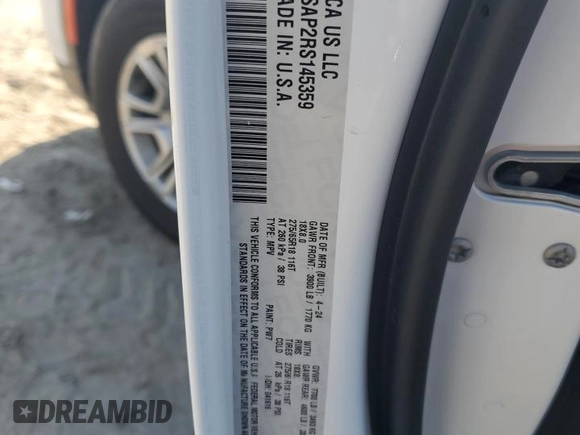 2024 Jeep Wagoneer with VIN 1C4SJSAP2RS145359, listed as a Copart auction lot 58918375 with 7,611 mi miles and Salvage title. Bid and sale history available at DreamBid. Image 13.