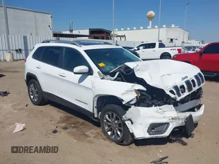 2019 Jeep Cherokee Latitude Plus with VIN 1C4PJLLB4KD455861, listed as a IAAI auction lot 41975695 with 104,413 mi miles. Bid and sale history available at carsss.com. Image 1.