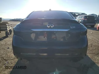 2018 Infiniti Q50 3.0t LUXE with VIN JN1EV7APXJM590796, listed as a Copart auction lot 47481395 with 91,360 mi miles and Salvage Title. Bid and sale history available at carsss.com. Image 6.