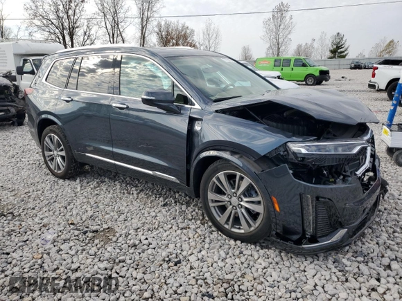 2021 Cadillac XT6 Premium Luxury with VIN 1GYKPFRS8MZ132642, listed as a Copart auction lot 77756874 with 33,415 mi miles and Non repairable. Bid and sale history available at DreamBid. Image 4.
