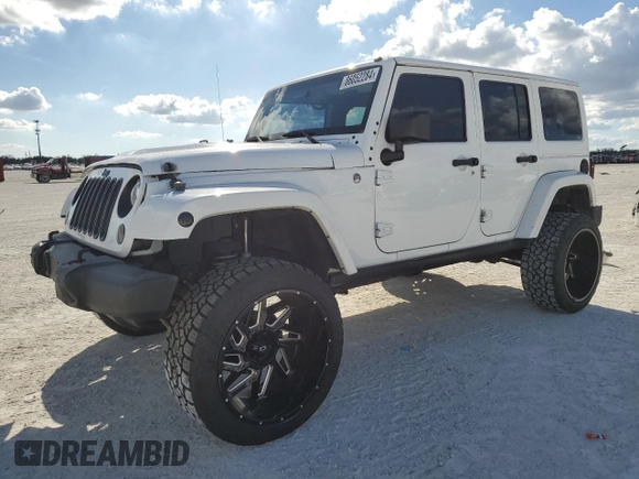 2015 Jeep Wrangler Unlimited Sahara with VIN 1C4BJWEG6FL614671, listed as a Copart auction lot 86052284 with 92,894 mi miles and Salvage title. Bid and sale history available at DreamBid. Image 1.