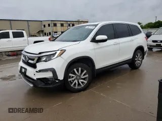 2021 Honda Pilot EX-L z VIN 5FNYF5H51MB022045, wystawiony jako Copart lot #55073175 z przebiegiem 59 633 mil mil oraz Szkoda całkowita • Salvage title. Historia ofert i sprzedaży dostępna na DreamBid. Obrazek 1.