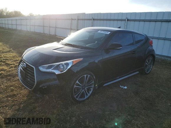 2016 Hyundai Veloster Turbo with VIN KMHTC6AE1GU257488, listed as a Copart auction lot 39705634 with 52,334 mi miles. Bid and sale history available at carsss.com. Image 1.