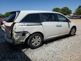 2015 Honda Odyssey EX-L with VIN 5FNRL5H68FB029549, listed as a Copart auction lot 52912935 with 156,103 mi miles and Salvage Title. Bid and sale history available at carsss.com. Image 3.