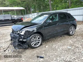 2025 Audi Q3 S line Premium with VIN WA1DECF39S1035066, listed as a Copart auction lot 57300105 with 161 mi miles and Salvage title. Bid and sale history available at DreamBid. Image 1.