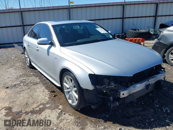 2014 Audi A4 Premium Plus with VIN WAUEFAFL1EN024178, listed as a IAAI auction lot 41744161 with 49,675 mi miles. Bid and sale history available at carsss.com. Image 1.