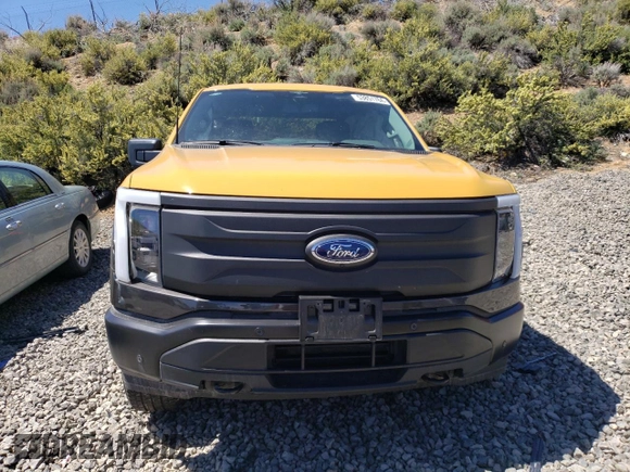 2023 Ford F-150 Lightning Pro with VIN 1FTVW1EL7PWG11261, listed as a Copart auction lot 47032775 with Not Provided miles and Salvage Title. Bid and sale history available at DreamBid. Image 5.
