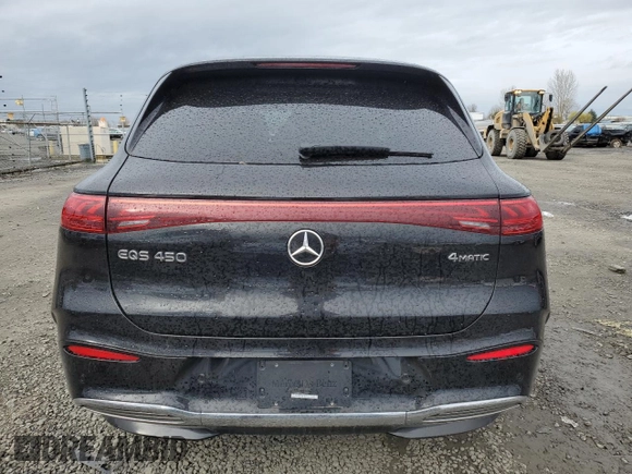 2023 Mercedes-Benz EQS with VIN 4JGDM2EB1PA019393, listed as a Copart auction lot 44242954 with 157 mi miles. Bid and sale history available at carsss.com. Image 6.