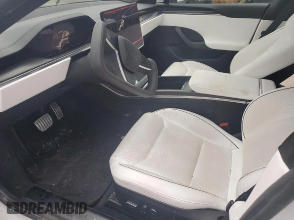 2022 Tesla Model S Plaid with VIN 5YJSA1E64NF478200, listed as a Copart auction lot 48731515 with 40,572 mi miles and Salvage Title. Bid and sale history available at DreamBid. Image 7.