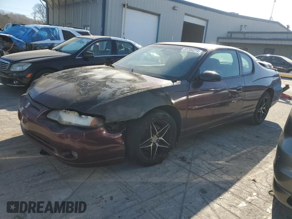 2003 Chevrolet Monte Carlo SS with VIN 2G1WX12K239155940, listed as a Copart auction lot 83784274 with Not Provided miles and Salvage Title. Bid and sale history available at carsss.com. Image 1.