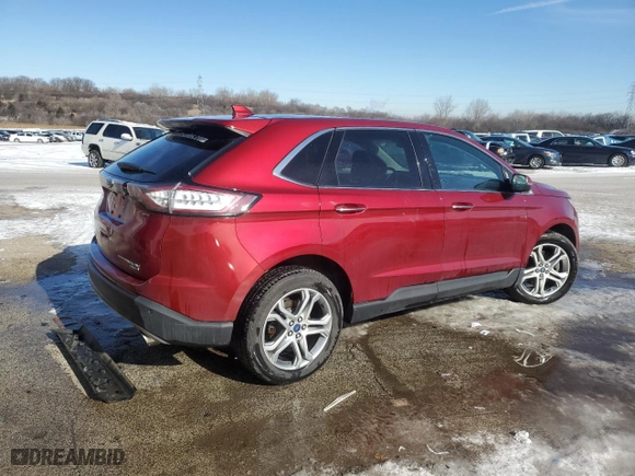 2016 Ford Edge Titanium with VIN 2FMPK4K98GBC23998, listed as a Copart auction lot 45711475 with 90,760 mi miles and Salvage Title. Bid and sale history available at carsss.com. Image 3.