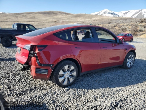 2023 Tesla Model Y Long Range with VIN 7SAYGDEE7PA044888, listed as a Copart auction lot 48538335 with 25,621 mi miles and Salvage Title. Bid and sale history available at DreamBid. Image 3.
