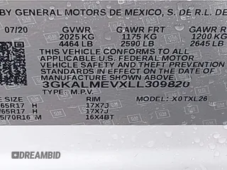 2020 GMC Terrain SLE with VIN 3GKALMEVXLL309820, listed as a IAAI auction lot 41930853 with 23,094 mi miles and . Bid and sale history available at carsss.com. Image 9.