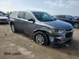 2020 Chevrolet Traverse LS with VIN 1GNERFKW4LJ185840, listed as a Copart auction lot 61645455 with 47,682 mi miles and Salvage title. Bid and sale history available at DreamBid. Image 4.