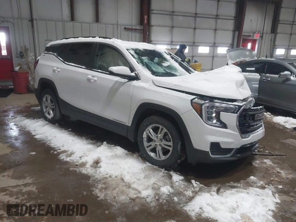 2023 GMC Terrain SLE with VIN 3GKALTEG5PL238074, listed as a IAAI auction lot 41592372 with 64,148 mi miles. Bid and sale history available at carsss.com. Image 1.