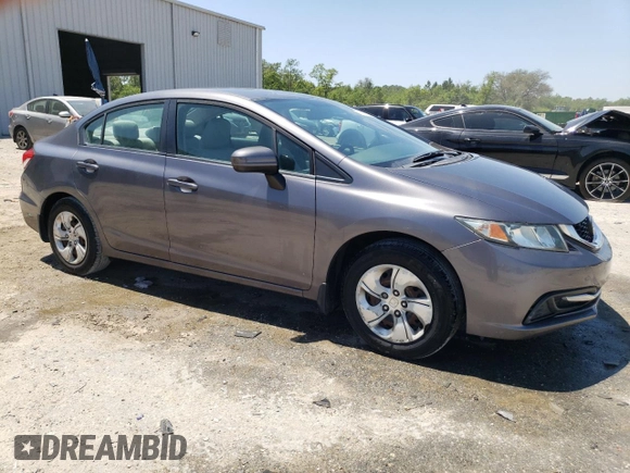 2015 Honda Civic Sedan LX with VIN 19XFB2F58FE017695, listed as a Copart auction lot 53113215 with 46,725 mi miles and Salvage Title. Bid and sale history available at carsss.com. Image 4.