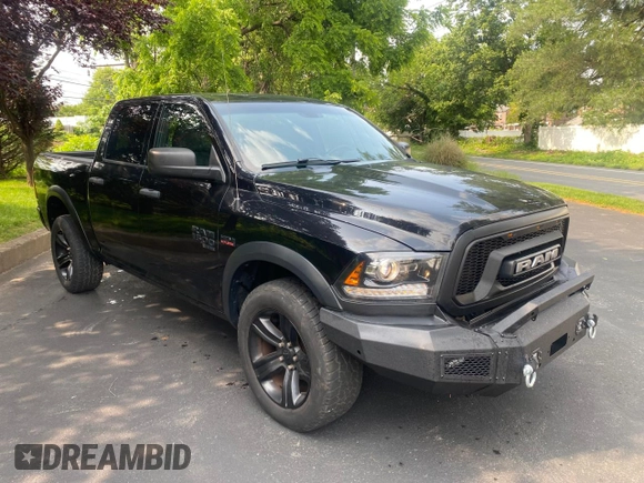2021 Ram 1500 Warlock z VIN 1C6RR7LT9MS518556, wystawiony jako Copart lot #59443425 z przebiegiem 79 884 mil mil oraz Szkoda całkowita • Salvage title. Historia ofert i sprzedaży dostępna na DreamBid. Obrazek 1.