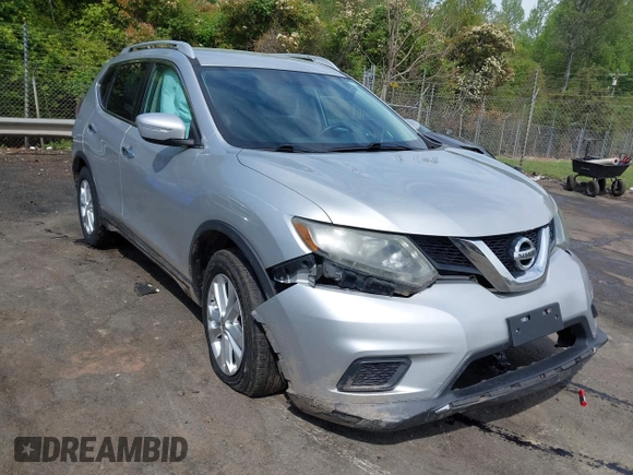 2014 Nissan Rogue SV with VIN 5N1AT2MTXEC838341, listed as a IAAI auction lot 42041538 with 177,311 mi miles and . Bid and sale history available at DreamBid. Image 1.