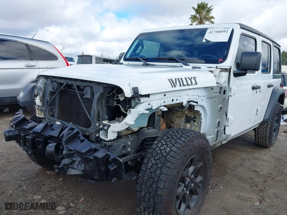2020 Jeep Wrangler Unlimited Sport Altitude with VIN 1C4HJXDG9LW315977, listed as a IAAI auction lot 41788892 with 60,380 mi miles. Bid and sale history available at carsss.com. Image 2.