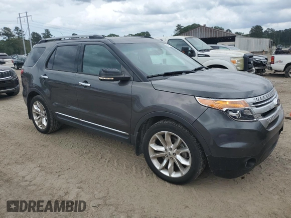 2015 Ford Explorer XLT with VIN 1FM5K7D84FGA99801, listed as a Copart auction lot 54757755 with 120,428 mi miles and Salvage Title. Bid and sale history available at DreamBid. Image 4.