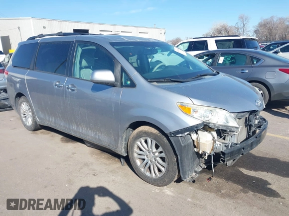 2011 Toyota Sienna XLE AAS with VIN 5TDYK3DC4BS014986, listed as a IAAI auction lot 41763681 with 169,619 mi miles. Bid and sale history available at carsss.com. Image 1.