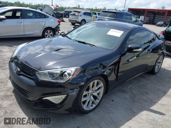 2013 Hyundai Genesis Coupe Grand Touring with VIN KMHHU6KJ4DU084544, listed as a IAAI auction lot 42392452 with 58,916 mi miles and . Bid and sale history available at DreamBid. Image 6.