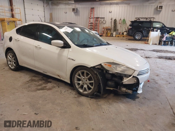2013 Dodge Dart SXT with VIN 1C3CDFBA5DD220893, listed as a IAAI auction lot 41506019 with 170,912 mi miles. Bid and sale history available at carsss.com. Image 1.