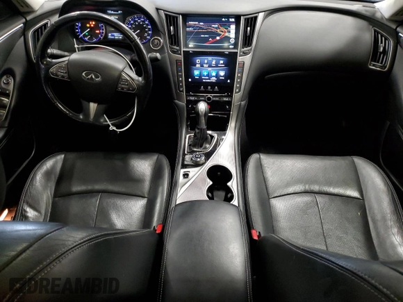 2014 Infiniti Q50 Sport with VIN JN1BV7AR7EM685181, listed as a Copart auction lot 54167635 with 108,768 mi miles and Salvage Title. Bid and sale history available at DreamBid. Image 8.