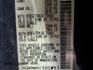 2012 Nissan Xterra X with VIN 5N1AN0NW4CC505881, listed as a Copart auction lot 54330135 with 146,720 mi miles and Clean Title. Bid and sale history available at carsss.com. Image 13.