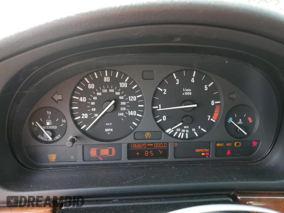 2001 BMW 5 Series 525iA with VIN WBADT43421GF57158, listed as a Copart auction lot 73212884 with 136,820 mi miles and Salvage Title. Bid and sale history available at carsss.com. Image 9.