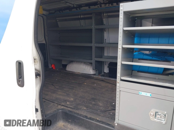 2018 Chevrolet Express Cargo Van with VIN 1GCWGAFP1J1322142, listed as a IAAI auction lot 41952498 with 155,218 mi miles. Bid and sale history available at carsss.com. Image 8.