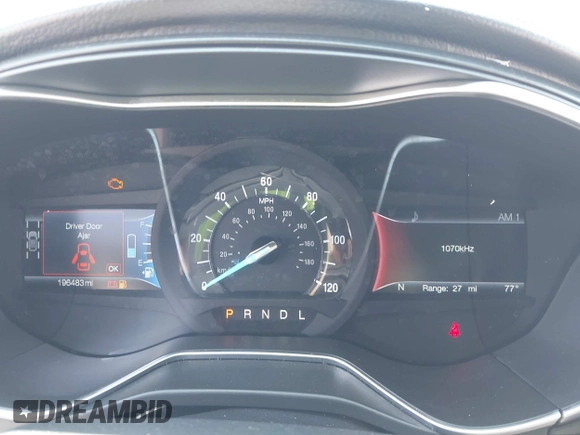 2017 Ford Fusion Titanium with VIN 3FA6P0SU7HR264615, listed as a IAAI auction lot 42747242 with 196,483 mi miles and . Bid and sale history available at DreamBid. Image 7.