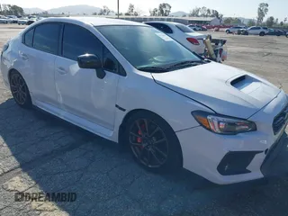 2020 Subaru WRX Premium with VIN JF1VA1B6XL9809876, listed as a IAAI auction lot 41721642 with 52,224 mi miles. Bid and sale history available at carsss.com. Image 1.