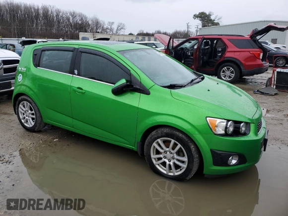 2014 Chevrolet Sonic LT with VIN 1G1JC6SH9E4219906, listed as a Copart auction lot 44125705 with 91,121 mi miles and Salvage Title. Bid and sale history available at carsss.com. Image 4.