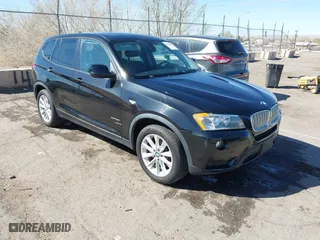 2013 BMW X3 xDrive28i with VIN 5UXWX9C51D0A28303, listed as a IAAI auction lot 41794983 with 98,123 mi miles. Bid and sale history available at carsss.com. Image 1.