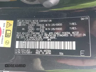 2019 Lexus RX 350L Premium with VIN JTJDZKCA9K2020131, listed as a IAAI auction lot 42286614 with Not provided miles and . Bid and sale history available at DreamBid. Image 9.