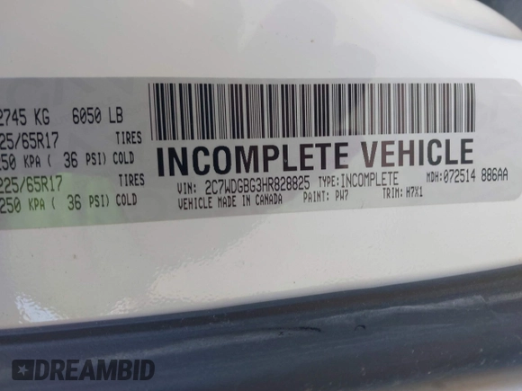 2017 Dodge Grand Caravan SE with VIN 2C7WDGBG3HR828825, listed as a IAAI auction lot 42048885 with 231,690 mi miles and . Bid and sale history available at DreamBid. Image 9.