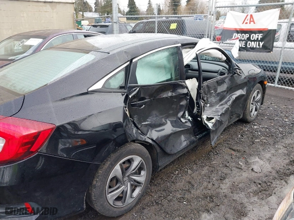 2019 Honda Civic Sedan LX with VIN 2HGFC2F60KH555359, listed as a IAAI auction lot 41626477 with 75,336 mi miles. Bid and sale history available at carsss.com. Image 6.