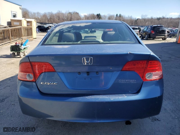 2006 Honda Civic Sdn LX with VIN 1HGFA16536L153514, listed as a Copart auction lot 48292765 with 201,246 mi miles and Salvage Title. Bid and sale history available at carsss.com. Image 6.