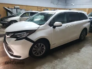 2021 Toyota Sienna LE with VIN 5TDBSKFCXMS023725, listed as a Copart auction lot 81284903 with Not provided miles and Salvage title. Bid and sale history available at DreamBid. Image 1.