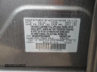 2017 Nissan Sentra SV with VIN 3N1AB7APXHL648420, listed as a Copart auction lot 46374755 with 150,746 mi miles and Salvage Title. Bid and sale history available at carsss.com. Image 14.