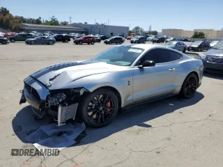 2021 Ford Mustang Shelby GT500 with VIN 1FA6P8SJ9M5501932, listed as a Copart auction lot 55014865 with 11,204 mi miles and Salvage title. Bid and sale history available at DreamBid. Image 1.